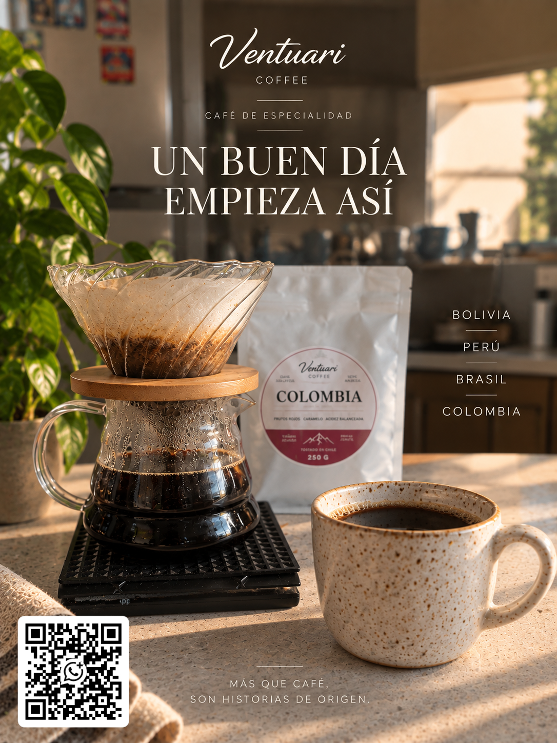 Preparación de café Ventuari en método V60